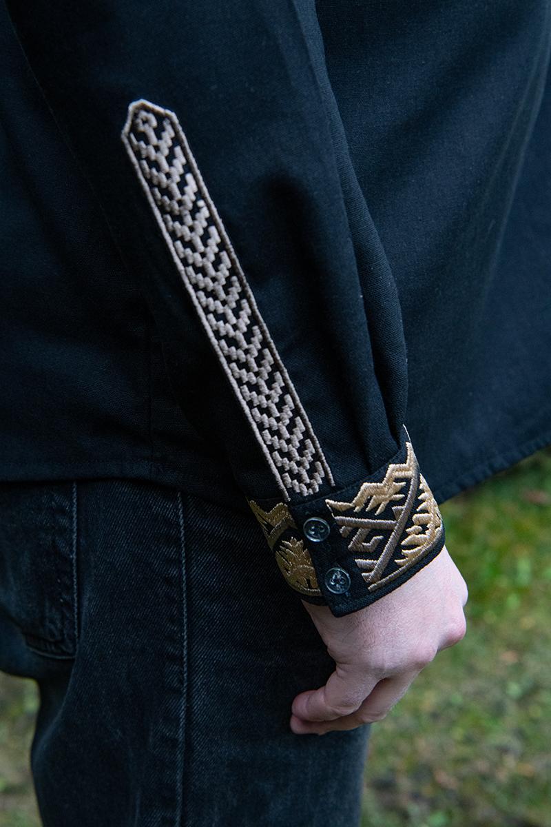 Вышиванка мужская, черная 470152193-002