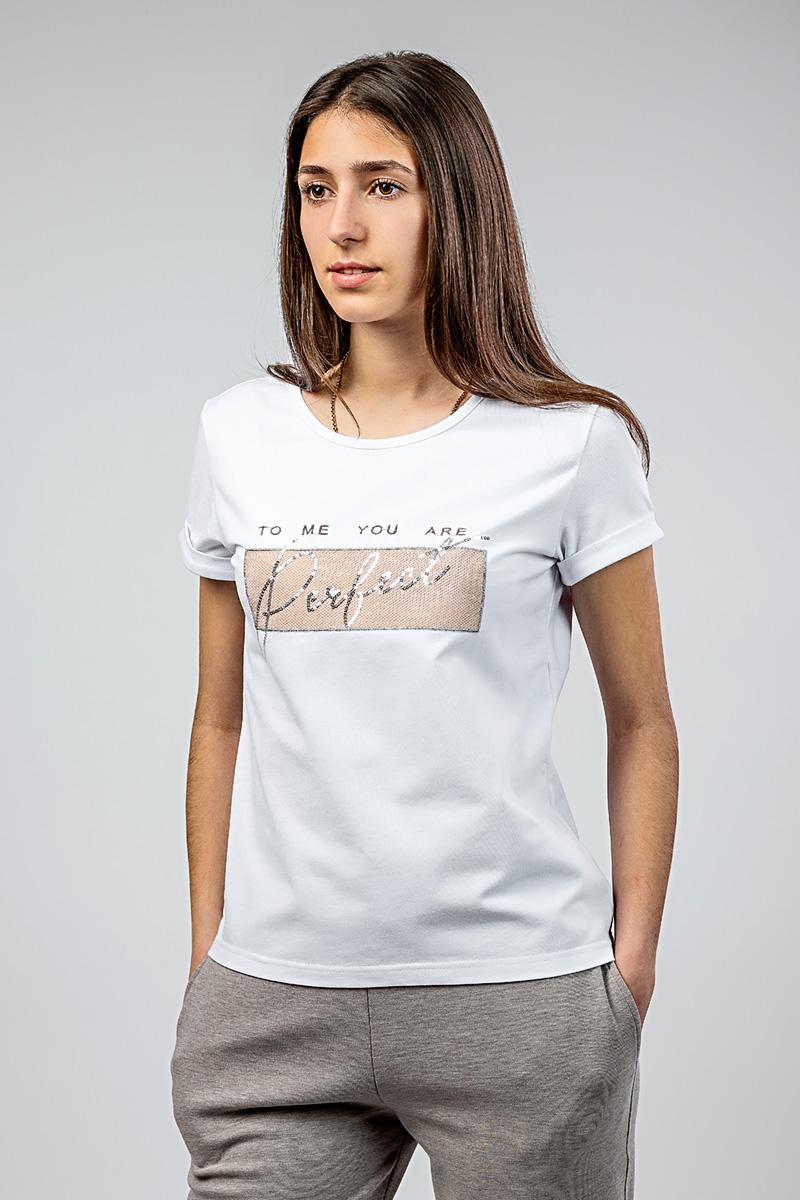 Блуза-футболка женская, белая 300615111-001