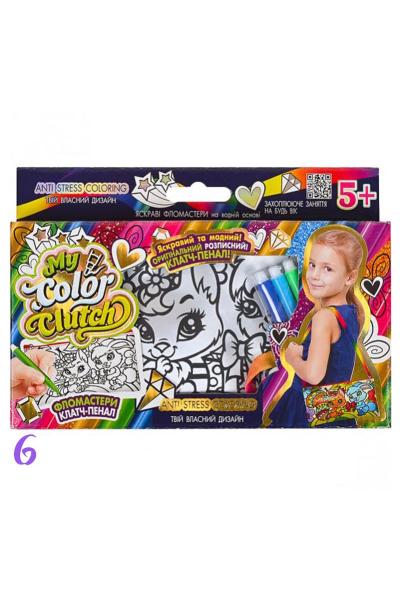Сумка-розмальовка MY COLOR CLUTH з фломастерами, ТВАРИНИ, 859921000-006
