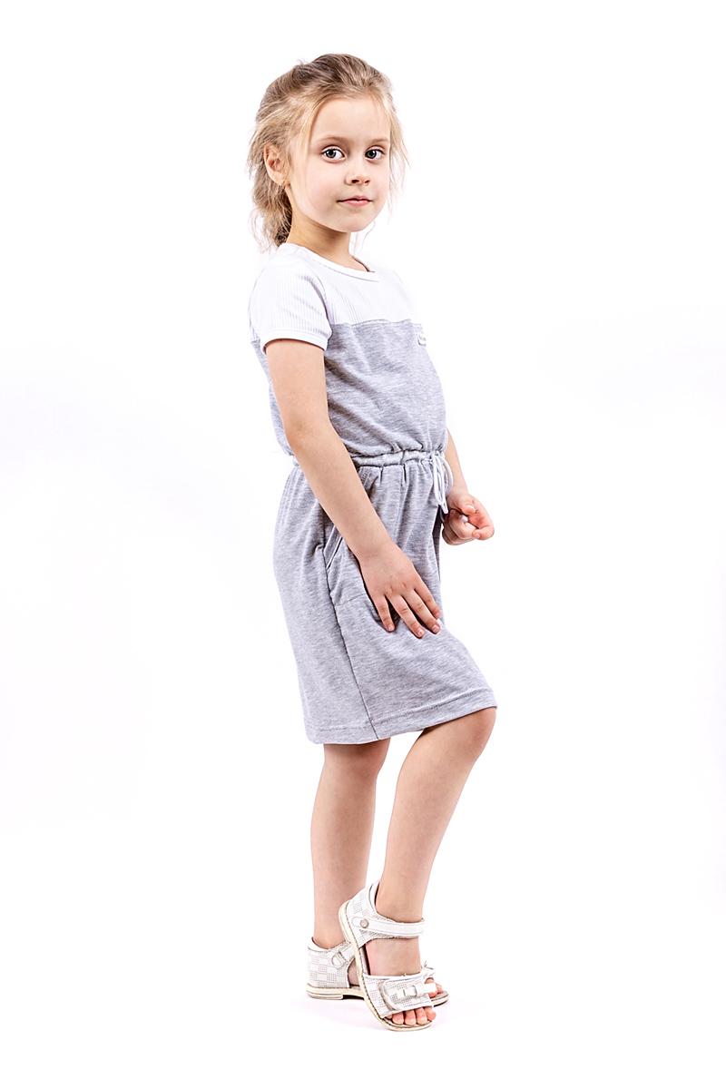 Сукня для дівчаток з рукавом, сірий меланж 180651111-027