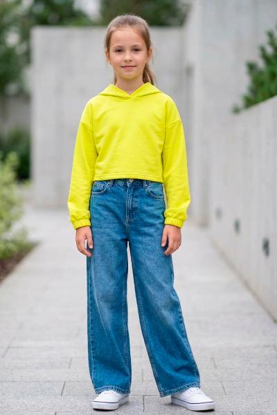 Худи для девочки, лимонный 230852170-013