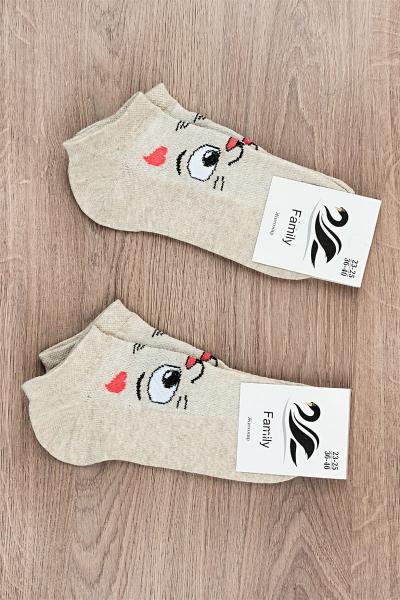 Шкарпетки жіночі укорочені, бежеві 602009113-045