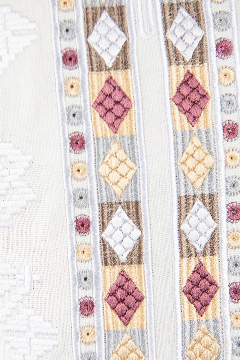 Вышиванка для девочек, молочная 010433193-035