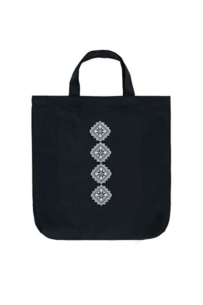 Эко сумка, Ромбики, черная 800842241-002