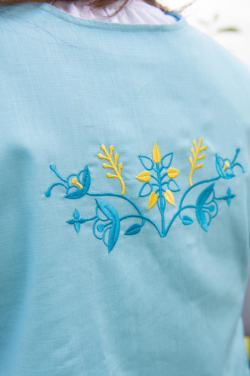 Вишита жилетка, блакитна 400671193-026