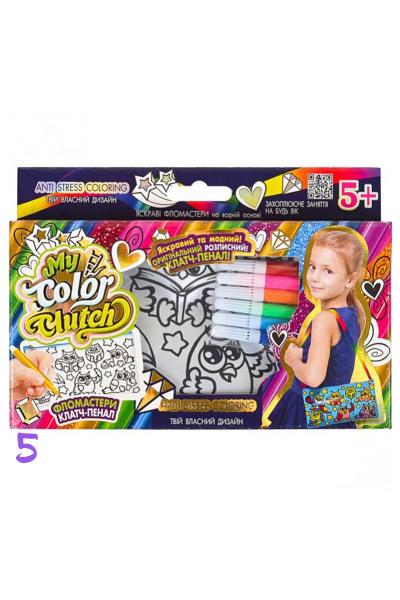 Сумка-розмальовка MY COLOR CLUTH з фломастерами, СОВА, 859921000-005