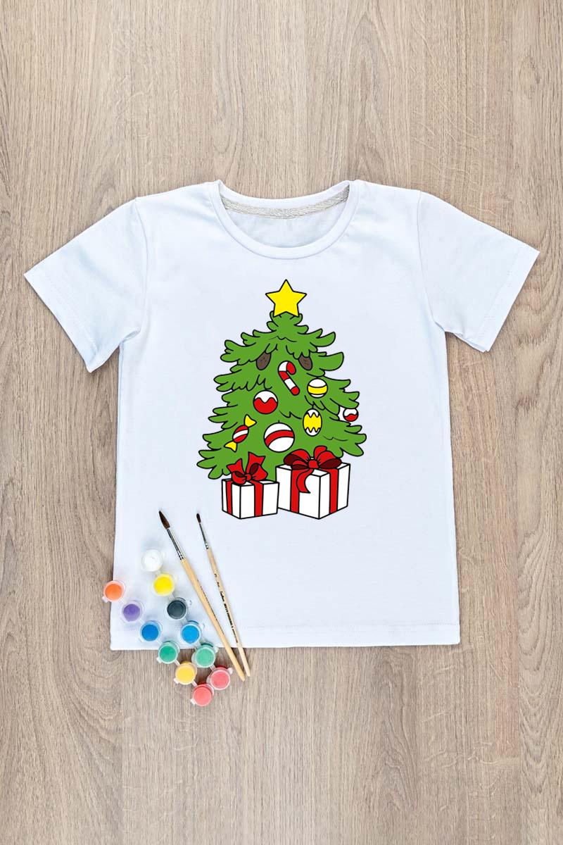 Футболка-розмальовка дитяча Ялинка, 260315111-098