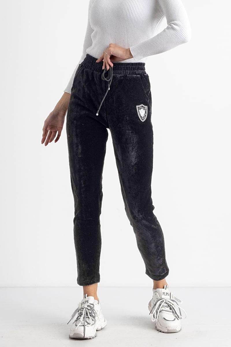 Женские спортивные брюки на меху, черные 311125968-002