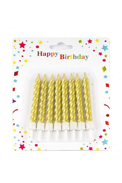 Подивитись Набір свічок для торта ЗОЛОТО, спіраль 808923100-142 Набір свічок для торта ЗОЛОТО, спіраль 808923100-142