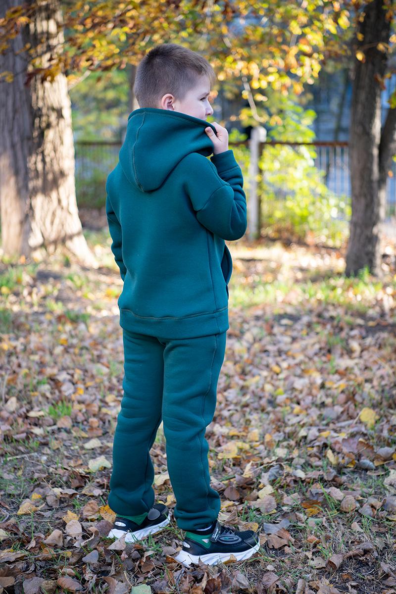 Детский теплый костюм, темно-зеленый 080314204-047