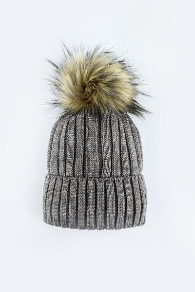 Шапка жіноча зимова, кавова 041703330-112