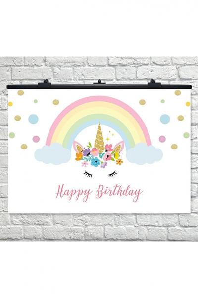 Плакат 75*120 Единорог, Happy Birthdаy 950720