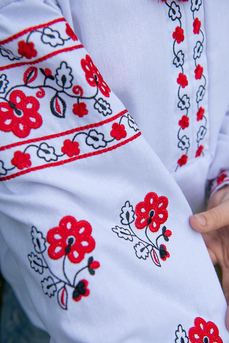 Вишиванка для дівчаток, біла 010426193-001