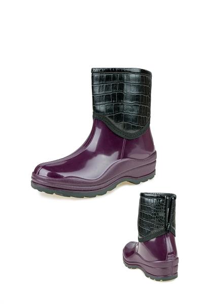 Черевики гумові жіночі, бордові 703087400-039