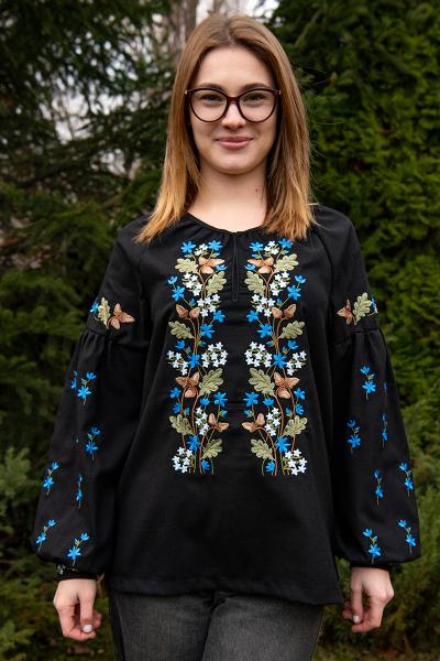 Вышиванка женская, черная 301060193-002