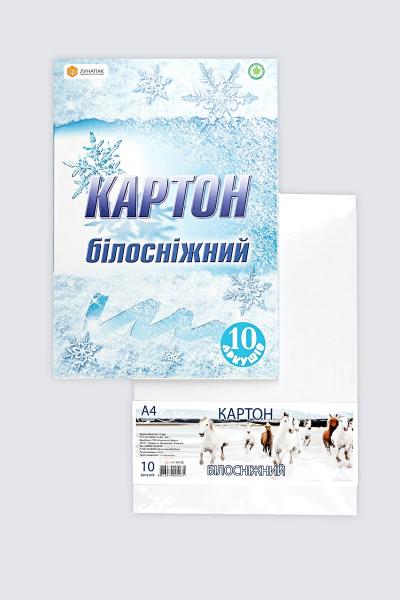 Картон білий А4 Коленкор, 10 аркушів 510