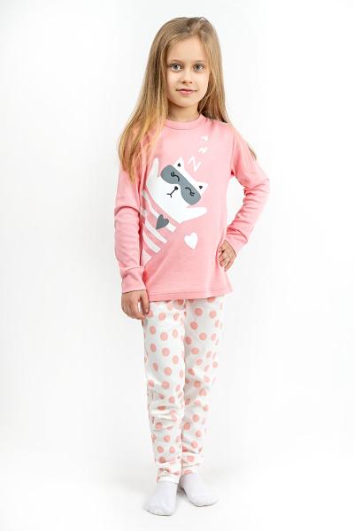 Пижама детская КОШКА, розовая 170454305-005