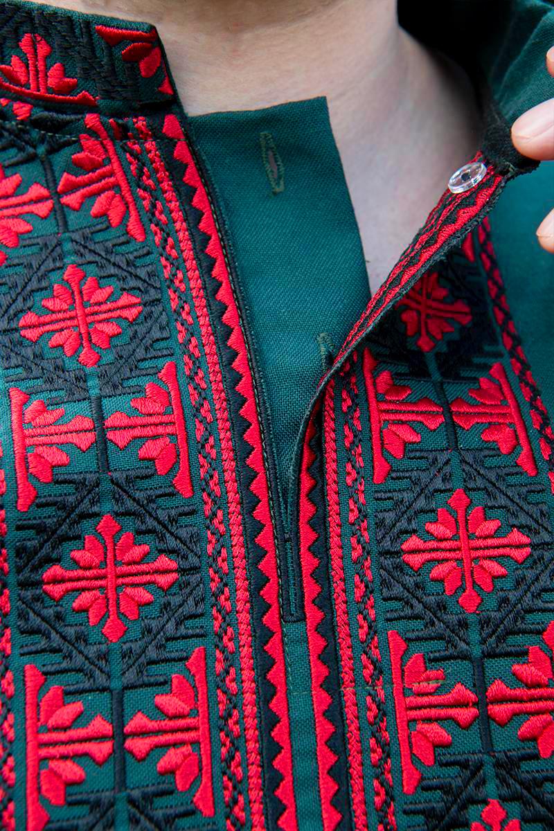 Вишиванка чоловіча, смарагдова 470147193-047