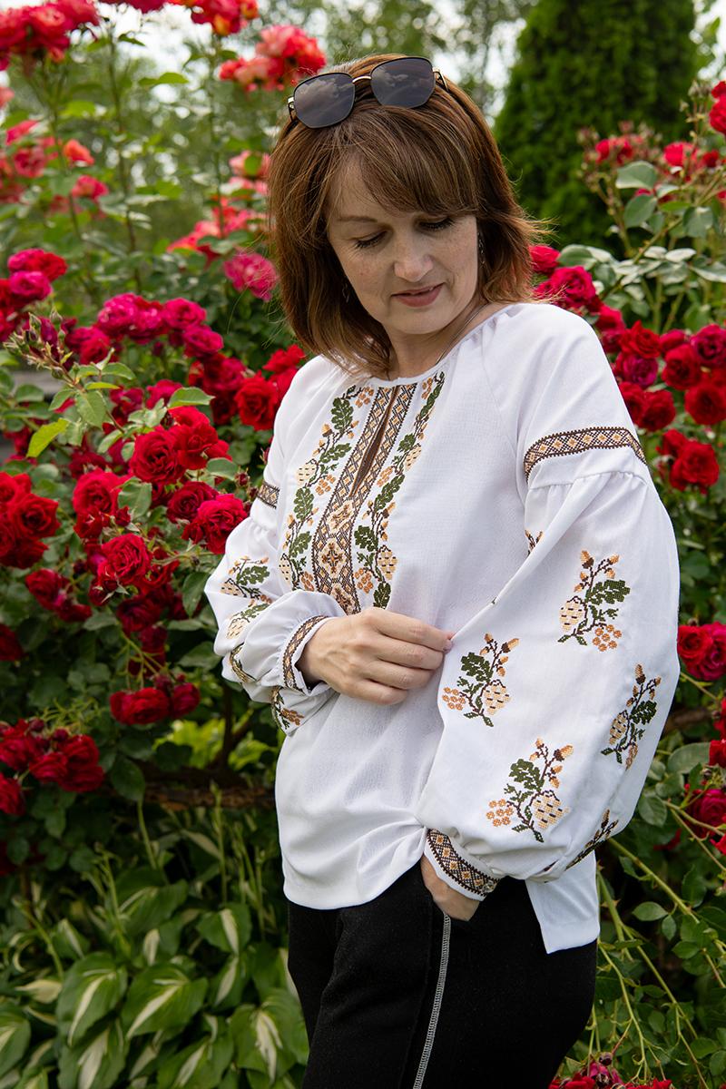 Вишиванка жіноча, біла 301053193-001
