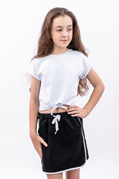 Блуза для девочек подростков, белая 010394111-001