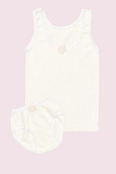 Подивитись Дитячий комплект труси + майка, бежевий 120150200-045 Дитячий комплект труси + майка, бежевий 120150200-045