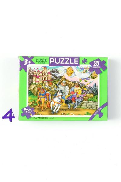 Пазлы детские 20 элементов 15,5*11,5, салатовые 8096102