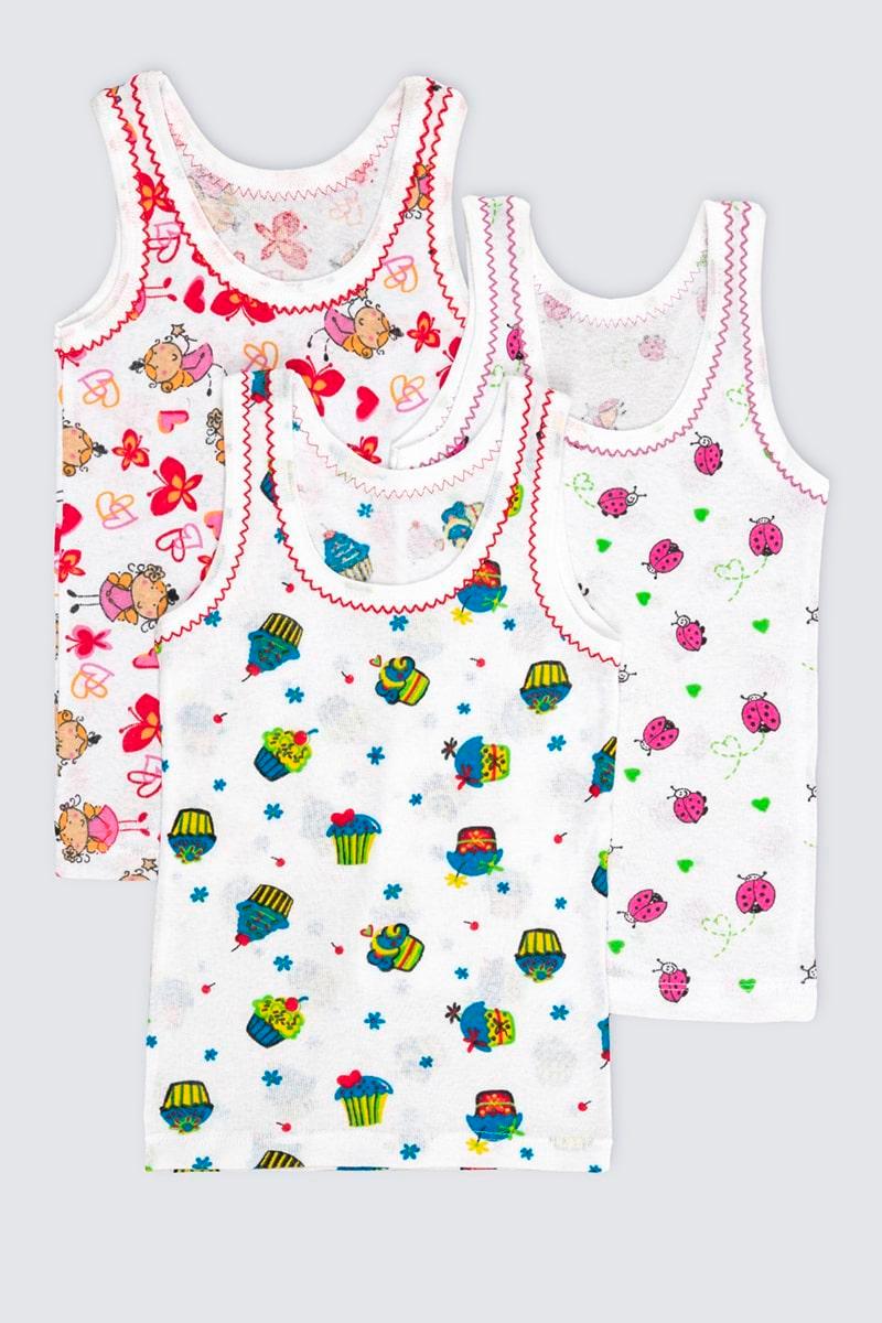 Майка для девочек (3 шт.), ассорти 110104402-000