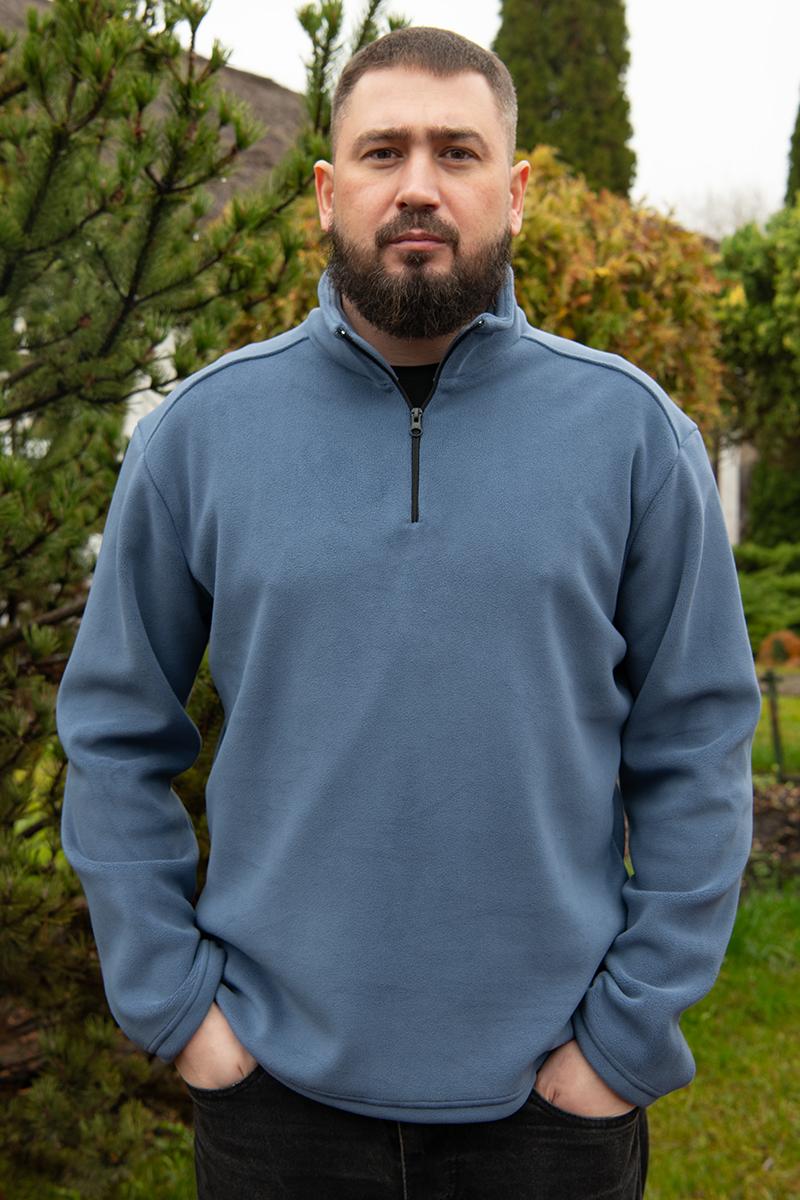 Флисовая кофта мужская, джинсовая 480925903-017