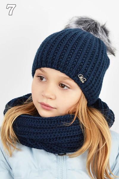 Шапка и снуд детские, синий 043338-020