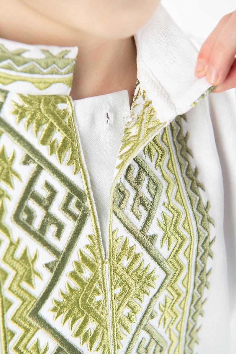 Вышиванка для мальчиков, белая 210527193-001