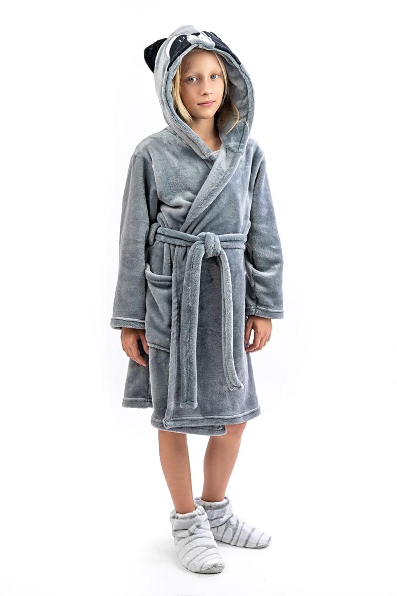 Халат детский, серый 270192504-023
