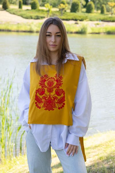 Вишита жилетка, гірчична 400673193-032