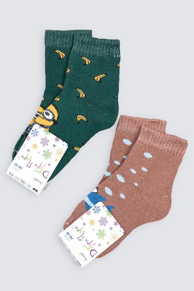 Шкарпетки для хлопчиків махрові, коричневі 20028879-033