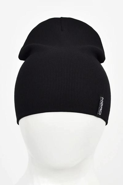 Шапка с отворотом, черная 0420002-002