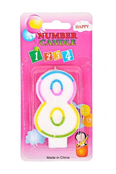 Свічка-цифра для торта 8, 809783600-117