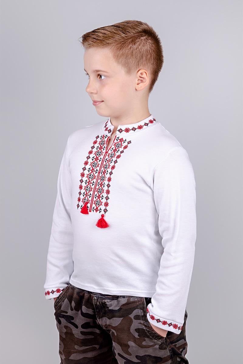 Вишиванка дитяча, біла з червоною вишивкою 210476303-198