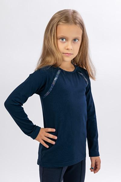 Блуза для школы, темно-синяя 010398111-040