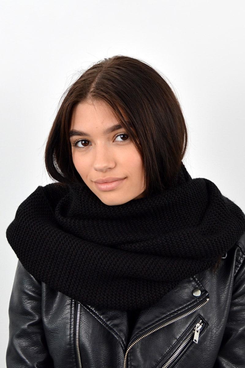 Снуд-шарф женский, черный 043200200-002