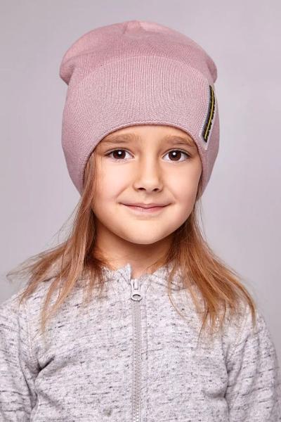 Шапка для девочки, пудровая 042150700-009