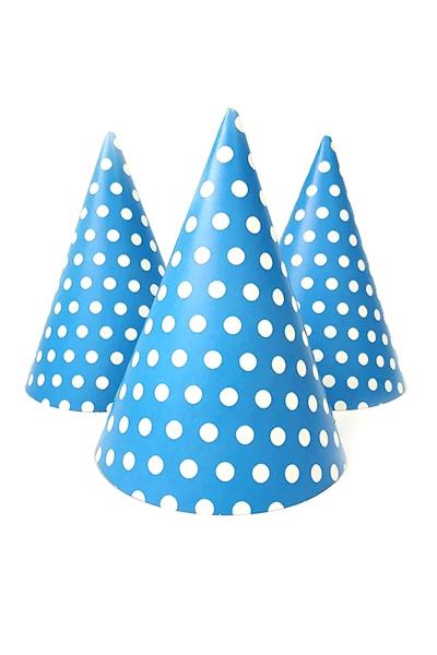 Колпак в горошек, голубой 950502