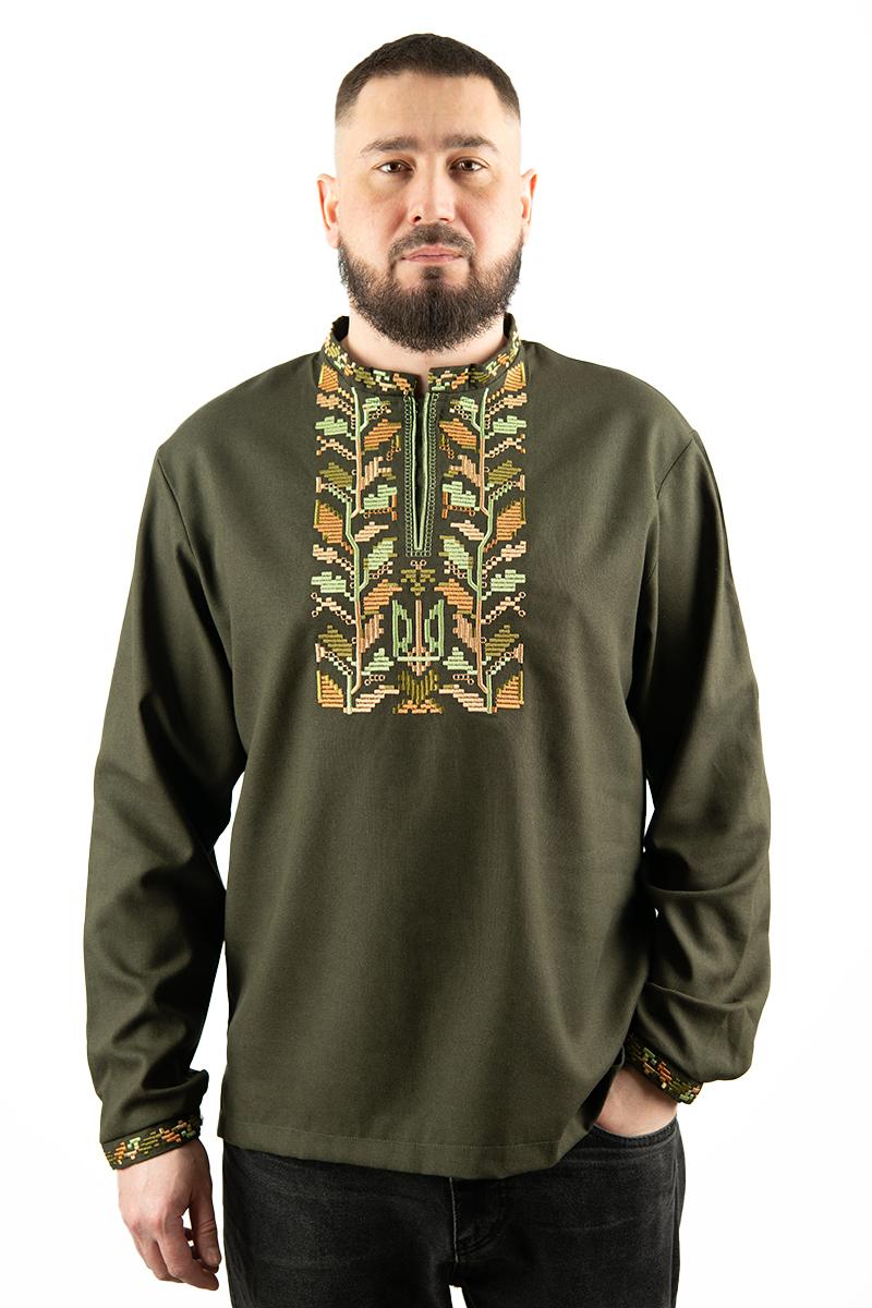 Вишиванка чоловіча, хакі 470101193-022