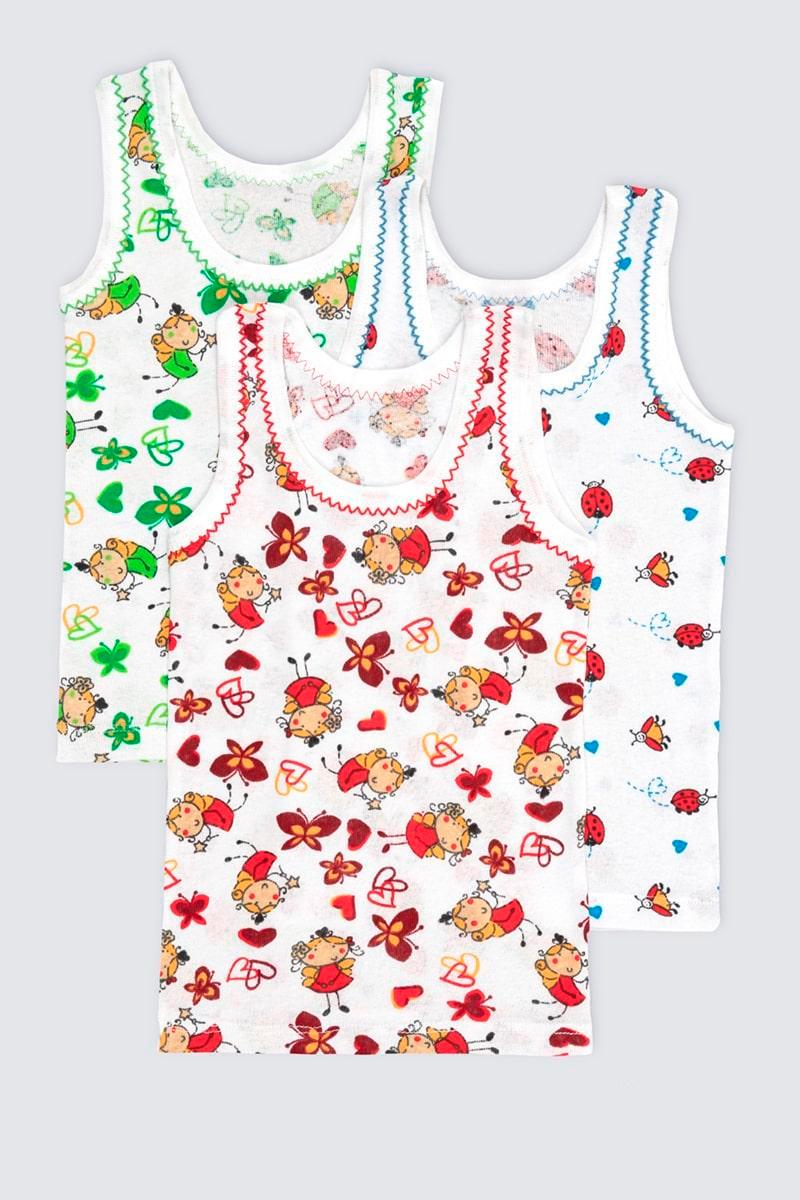 Майка для девочек (3 шт.), ассорти 110104402-000