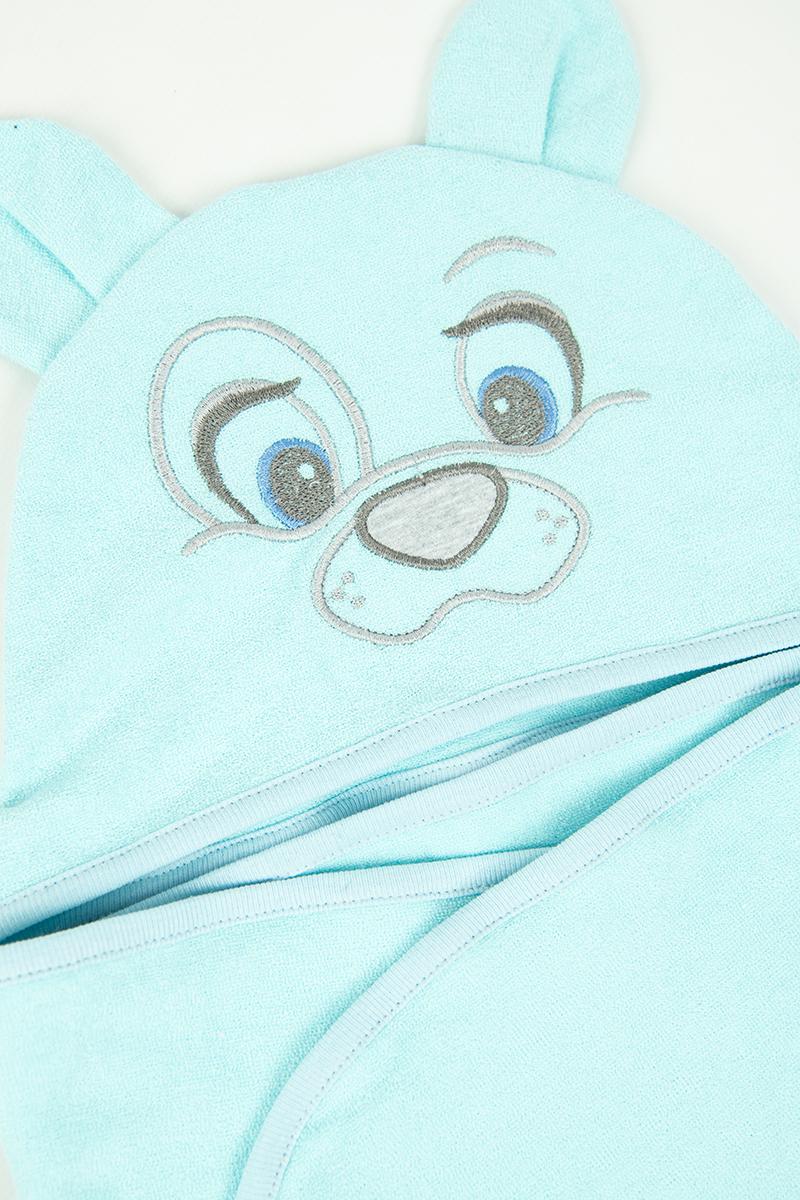 Уголок-пеленка с вышивкой, голубой 150135605-016