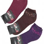 Шкарпетки жіночі з махрою, бордові 600115-039