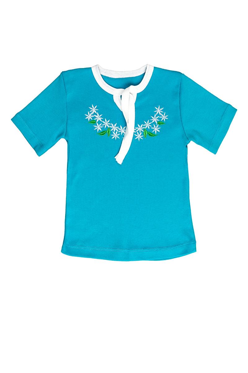 Блуза детская, бирюзовая 010381304-019