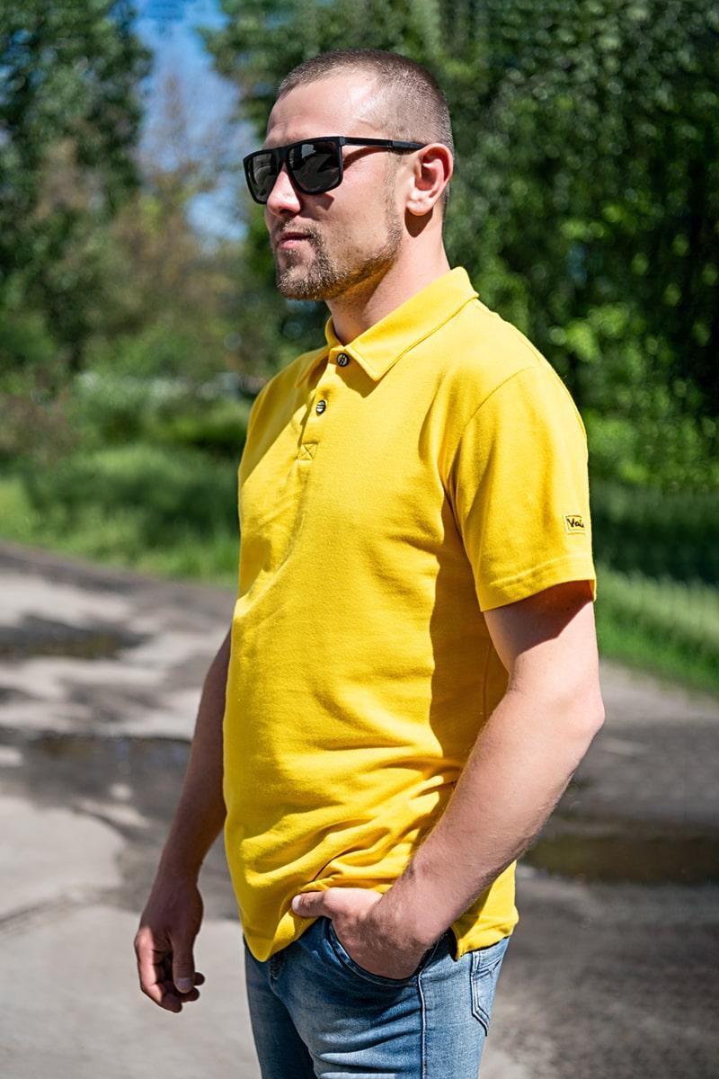 Чоловіча футболка-поло, жовта 480917132-012