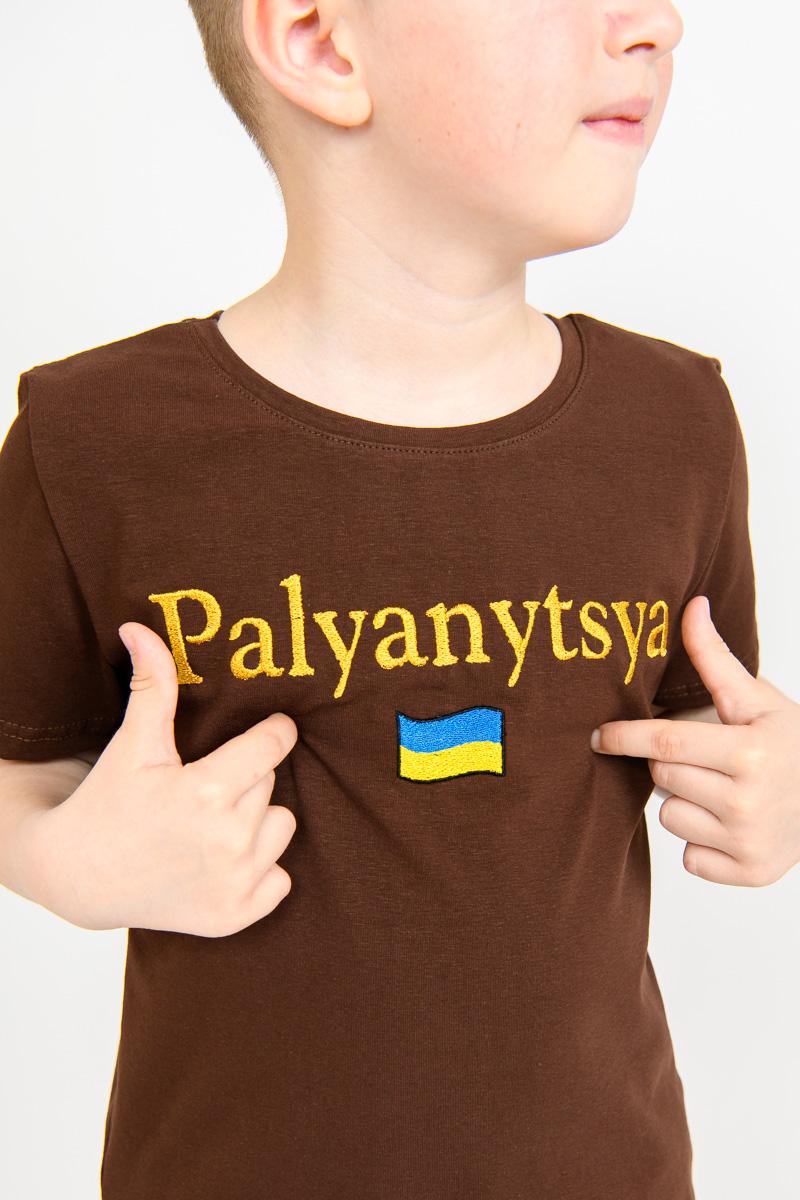 Футболка с вышивкой Palyanytsya, коричневая 480805111-610