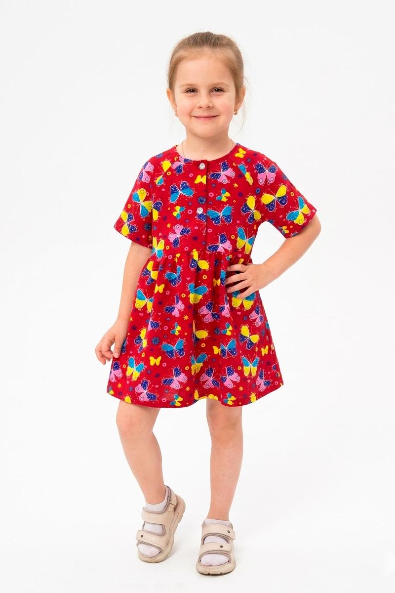 Платье для девочек, красное 180690146-007