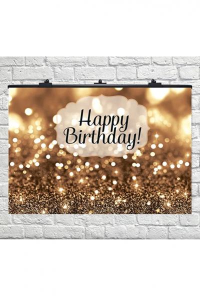 Плакат 75*120, Happy Birthdаy Gold 950723