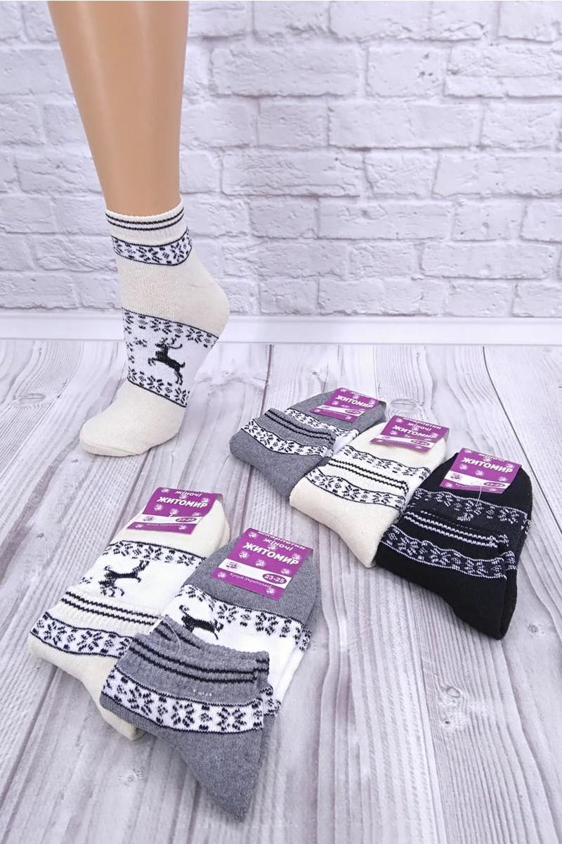 Шкарпетки жіночі зимові з махрою, сірі 20030698-023